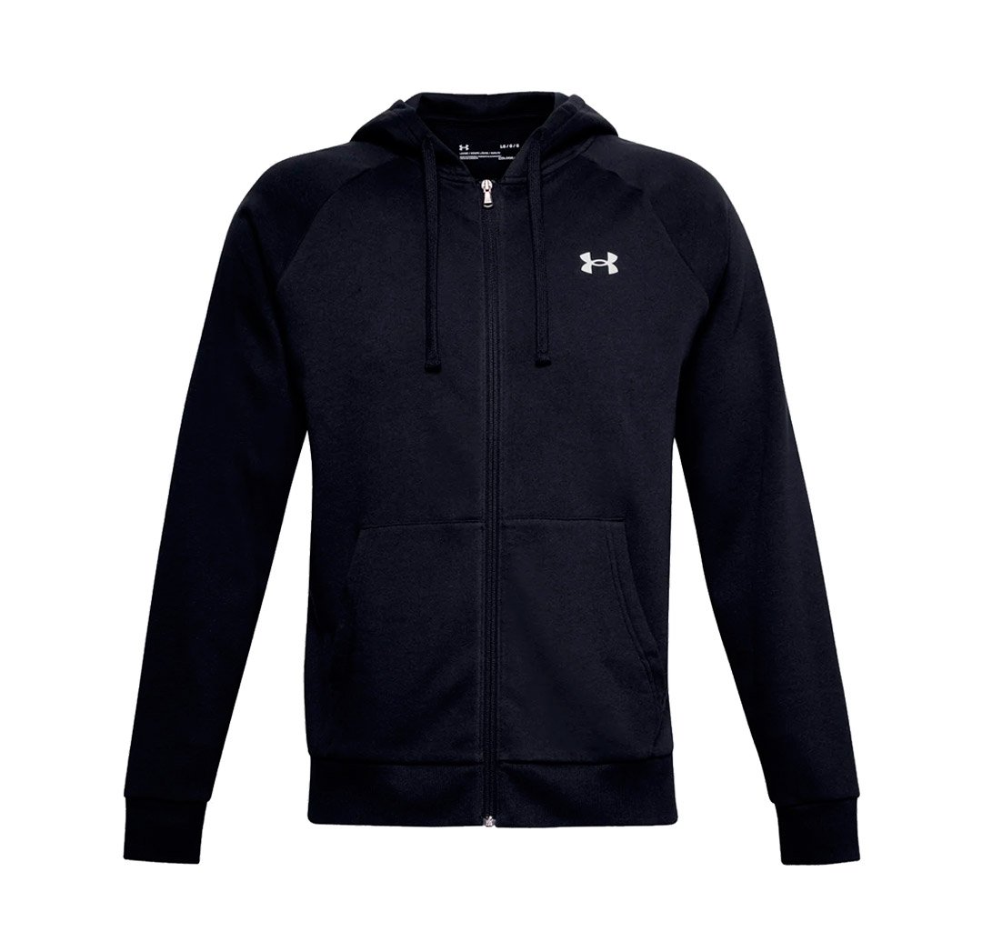Under Armour Rival Cotton Hoodie Herre, sort thumbnail
