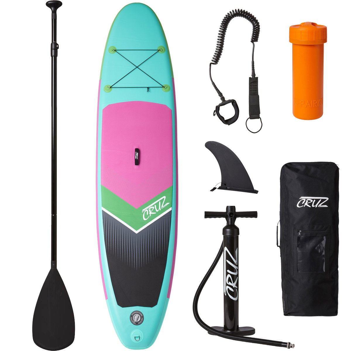 Cruz Oppustelig Stand Up Paddle board, Knockout Pink thumbnail