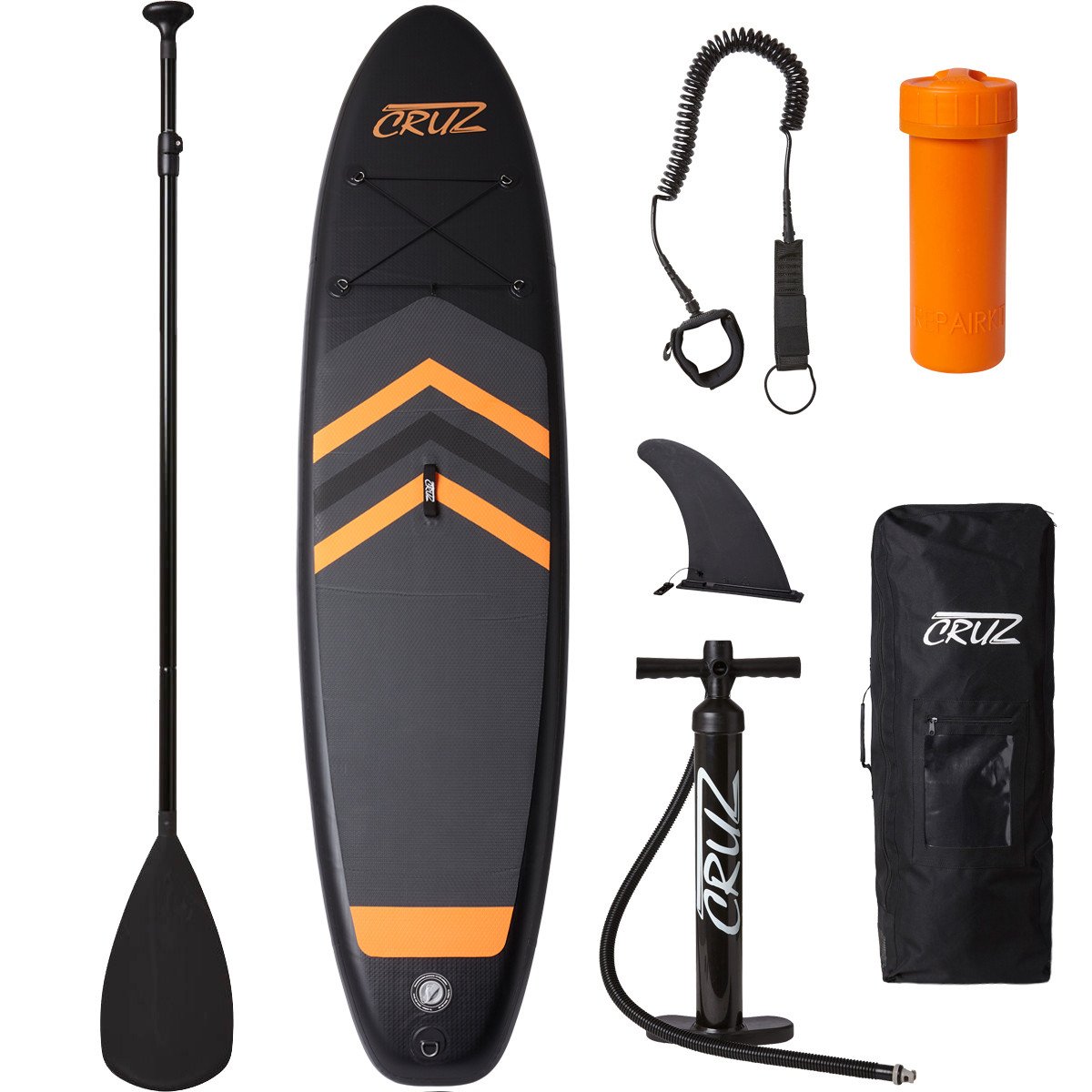 Cruz Oppusteligt 2-lags Stand Up Paddle board, Black