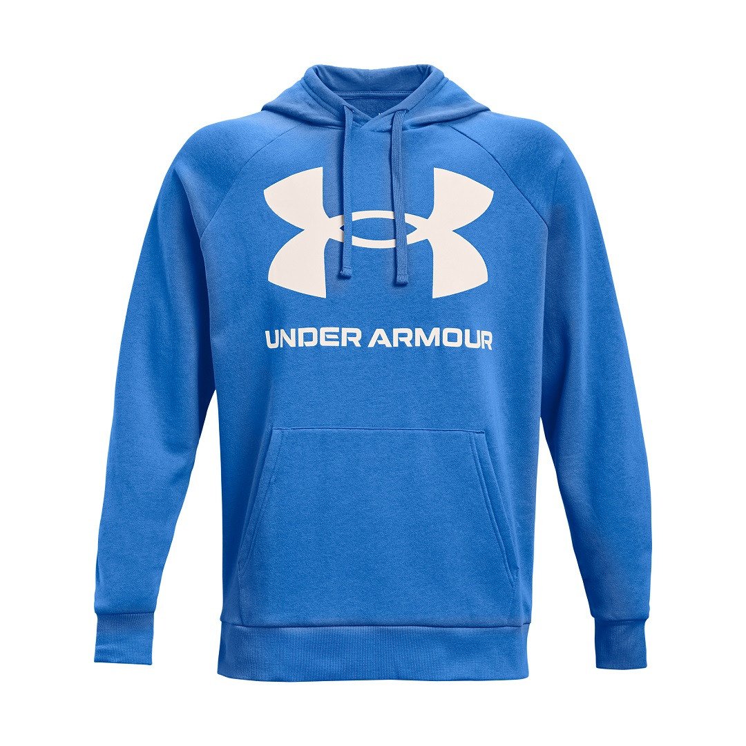 Under Armour Rival Fleece Big Logo Hoodie Herre, blå
