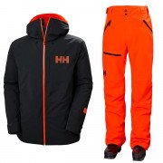 Helly Hansen Powderface Skisæt Herre, sort / orange