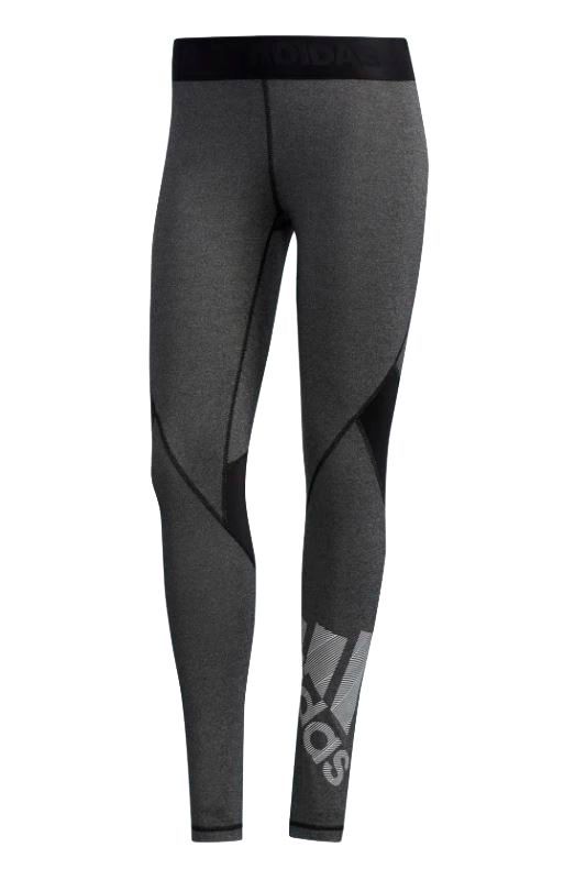 Adidas Alphaskin Badge Tights Dame grå thumbnail