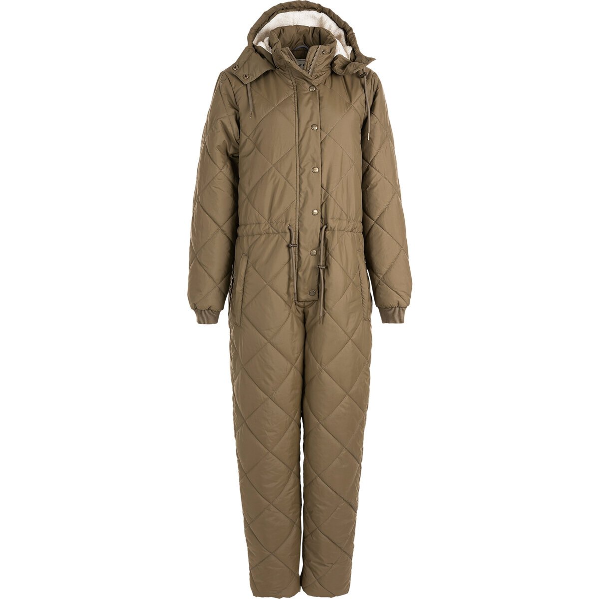 Weather Report Mina Quilted Jumpsuit Dame, dark olive thumbnail
